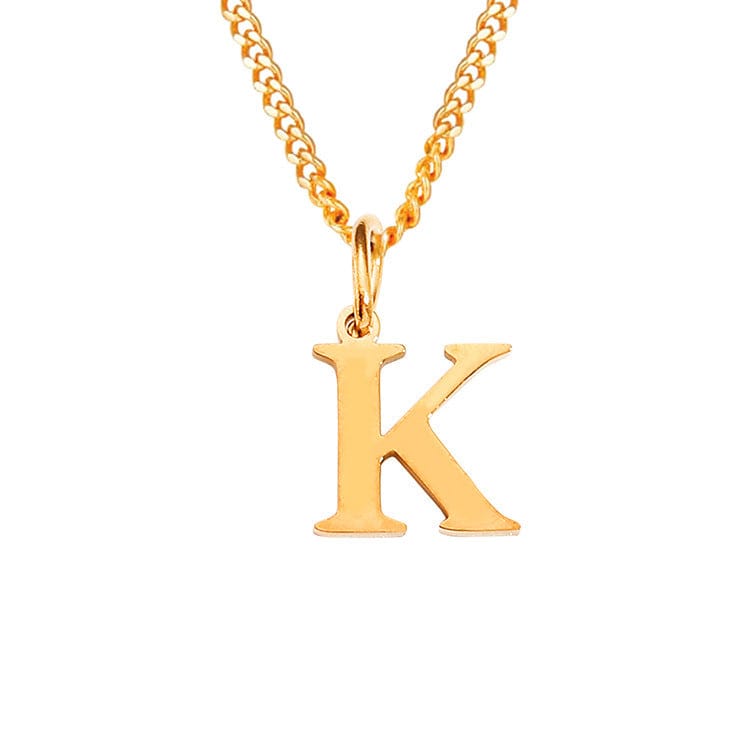 WW | Letter All Match 14k Stainless Steel Necklace