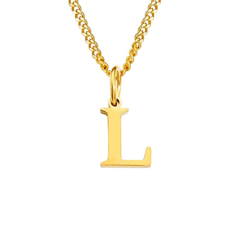 WW | Letter All Match 14k Stainless Steel Necklace