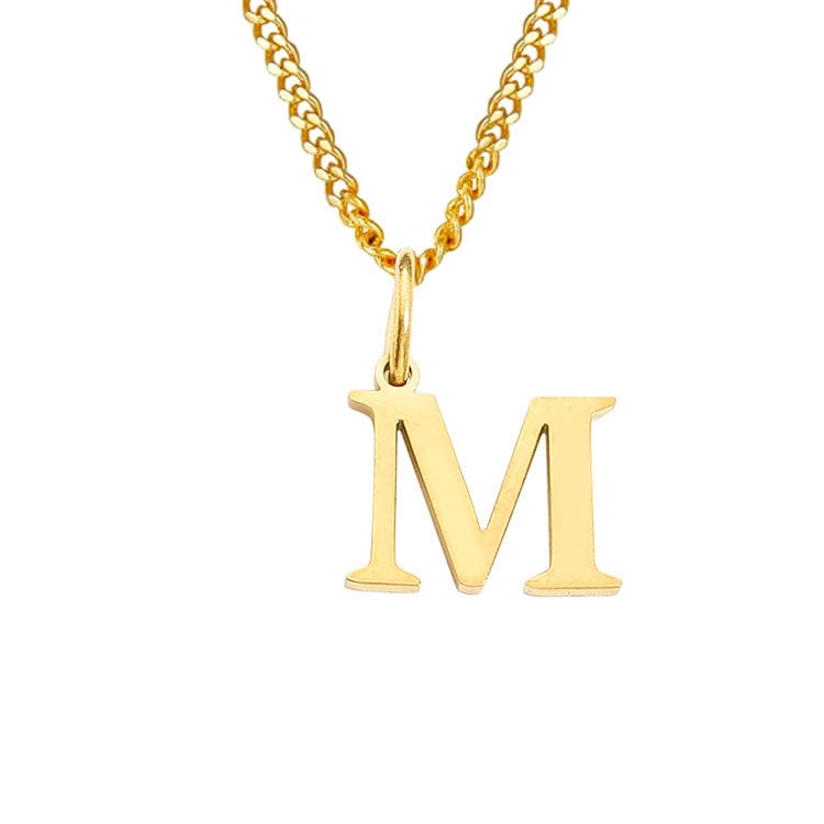 WW | Letter All Match 14k Stainless Steel Necklace