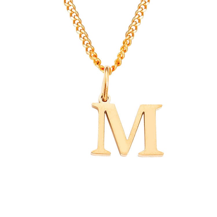 WW | Letter All Match 14k Stainless Steel Necklace
