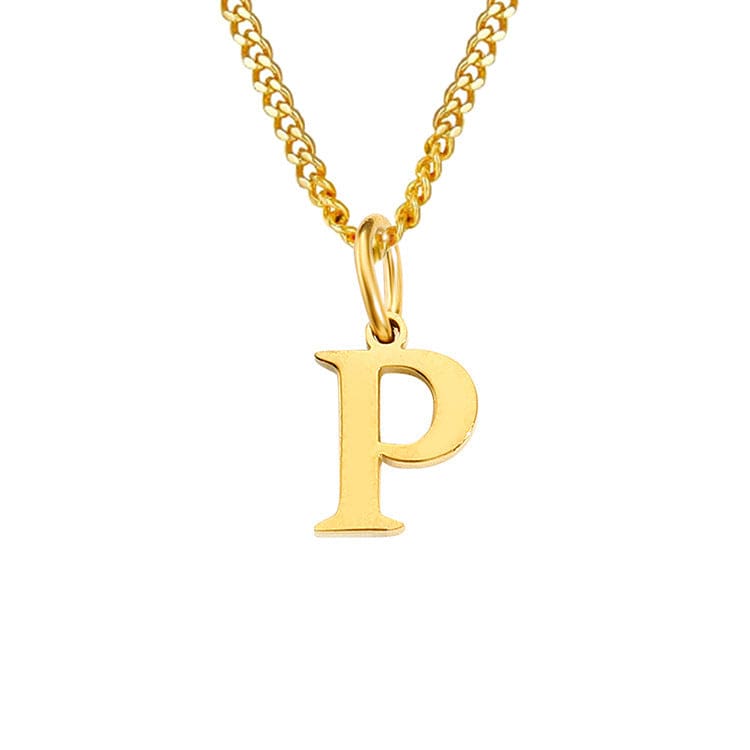 WW | Letter All Match 14k Stainless Steel Necklace