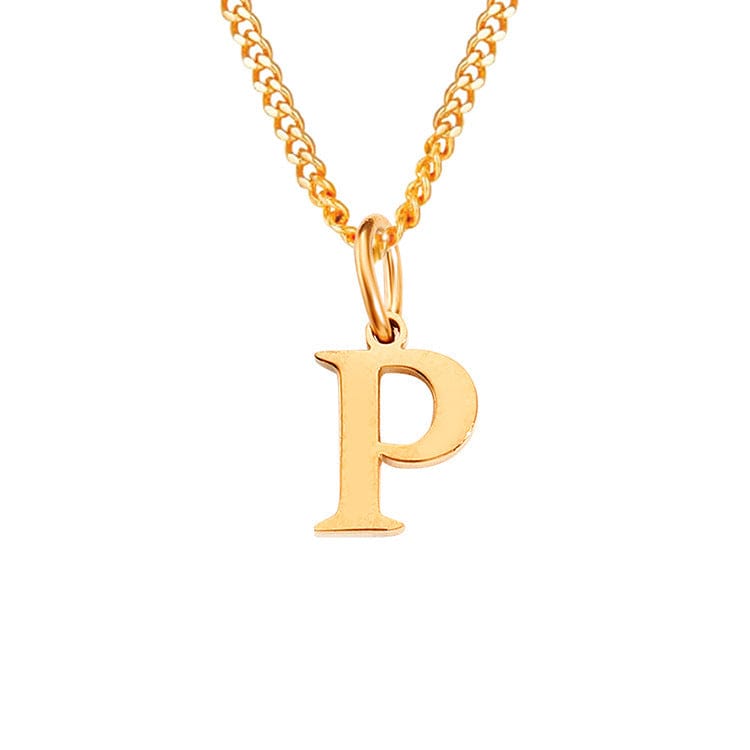 WW | Letter All Match 14k Stainless Steel Necklace