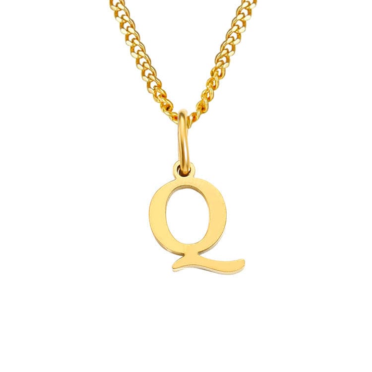 WW | Letter All Match 14k Stainless Steel Necklace
