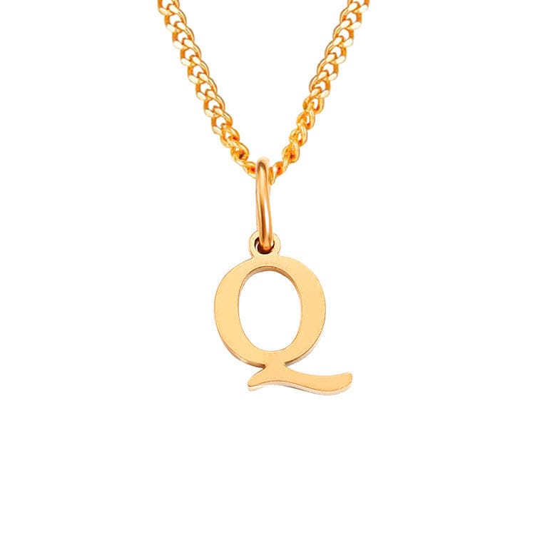 WW | Letter All Match 14k Stainless Steel Necklace