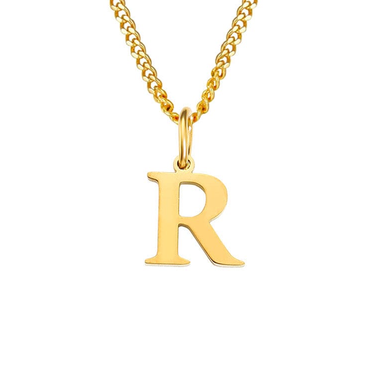 WW | Letter All Match 14k Stainless Steel Necklace