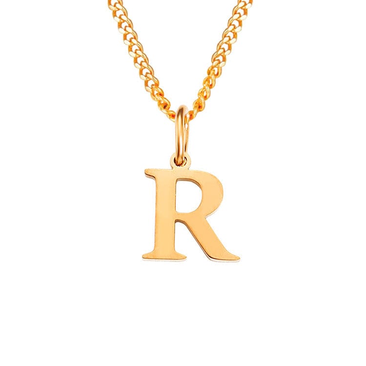 WW | Letter All Match 14k Stainless Steel Necklace
