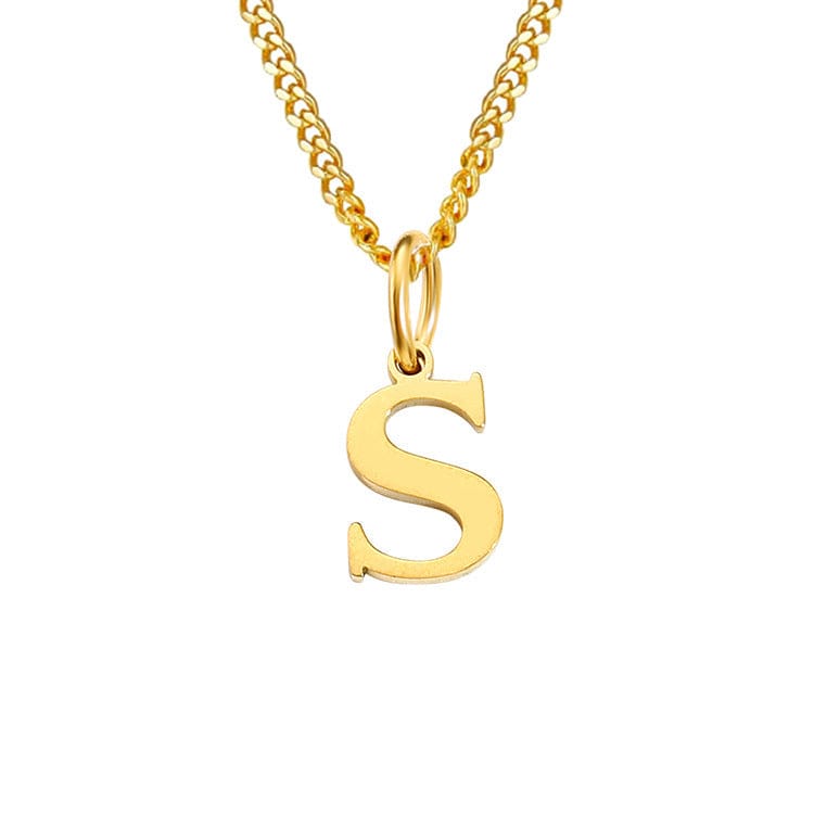 WW | Letter All Match 14k Stainless Steel Necklace