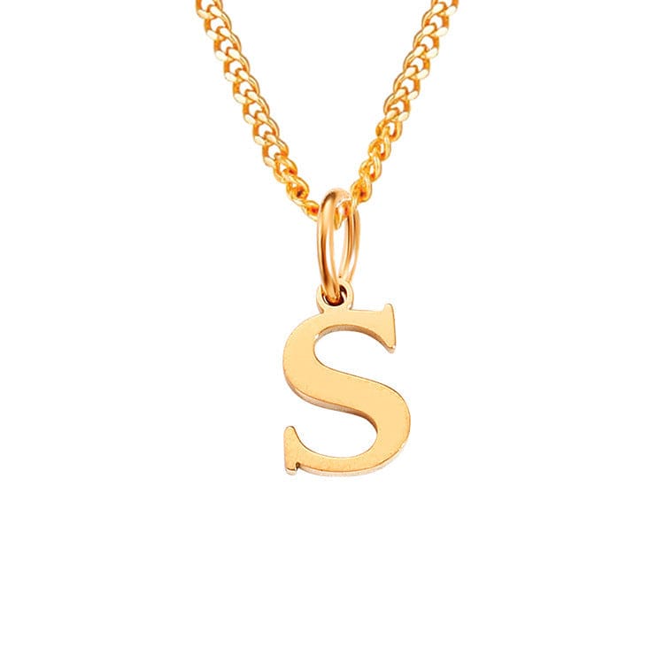 WW | Letter All Match 14k Stainless Steel Necklace