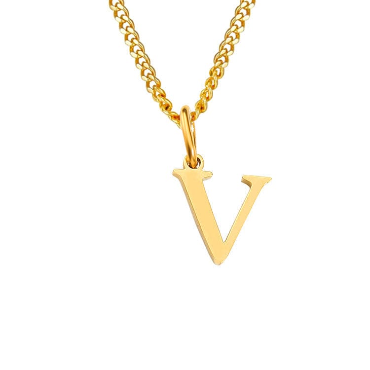 WW | Letter All Match 14k Stainless Steel Necklace