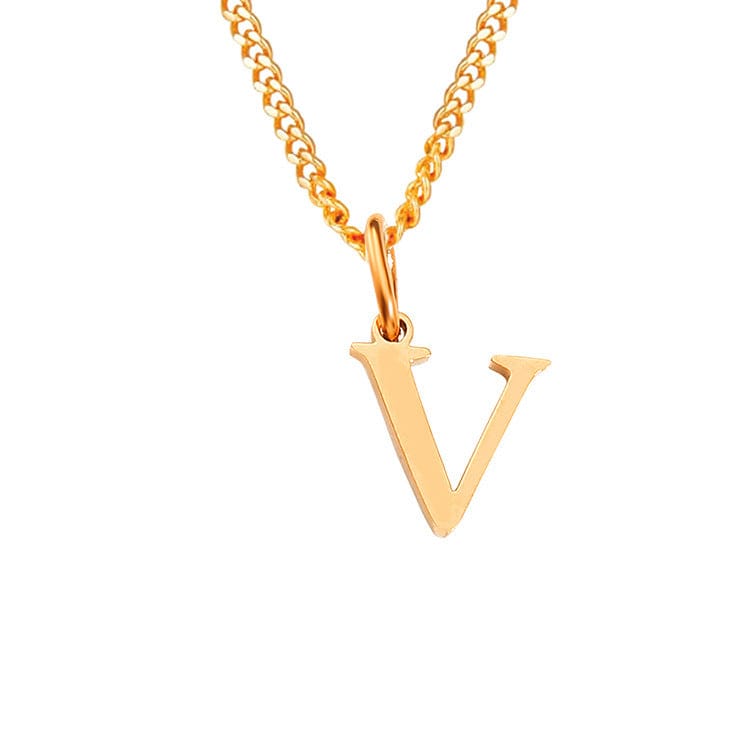 WW | Letter All Match 14k Stainless Steel Necklace