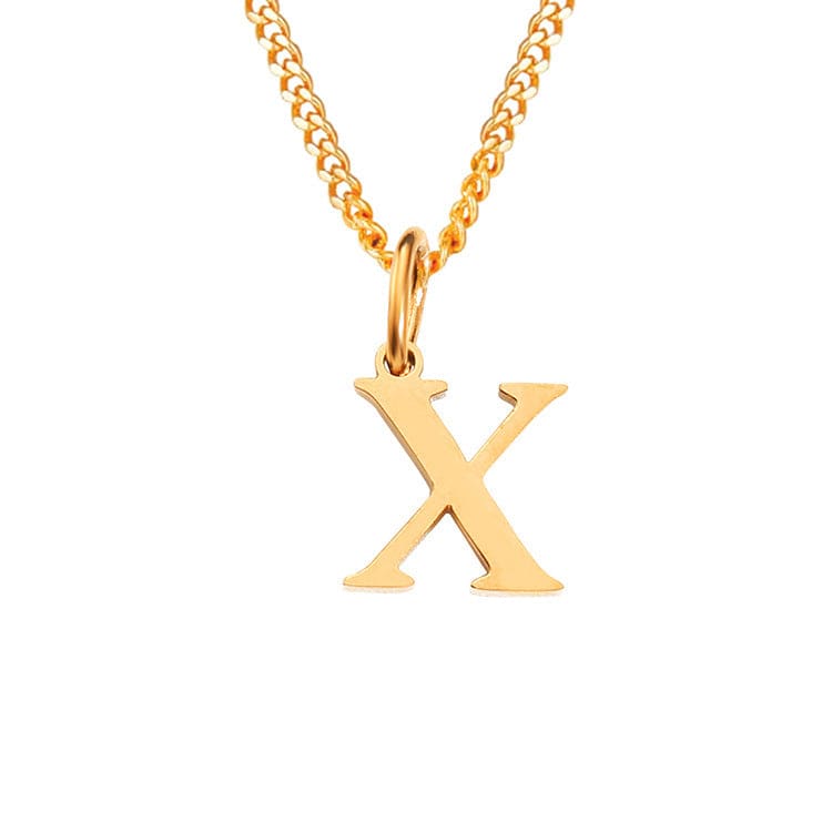 WW | Letter All Match 14k Stainless Steel Necklace