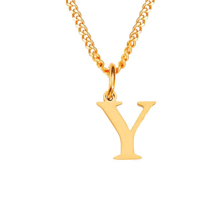 WW | Letter All Match 14k Stainless Steel Necklace