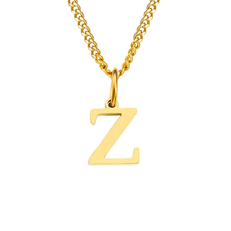 WW | Letter All Match 14k Stainless Steel Necklace
