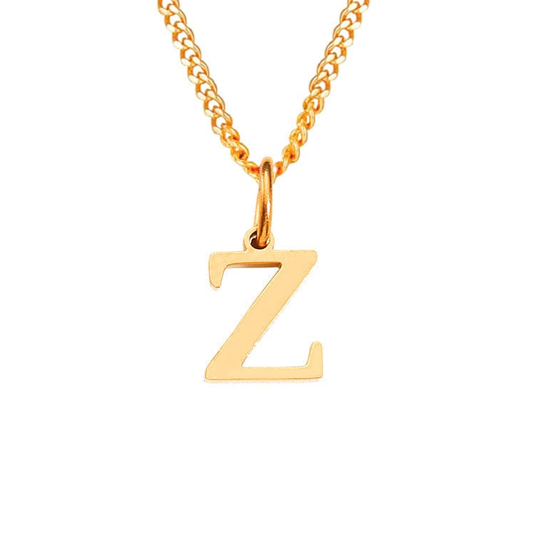 WW | Letter All Match 14k Stainless Steel Necklace