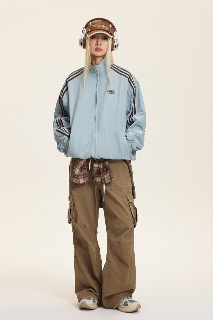 WW | Stand-Up Collar Color Combination Jacket