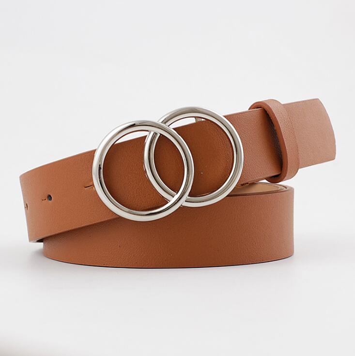 Beltona - Damen-Ledergürtel mit O-Ring-Schnalle