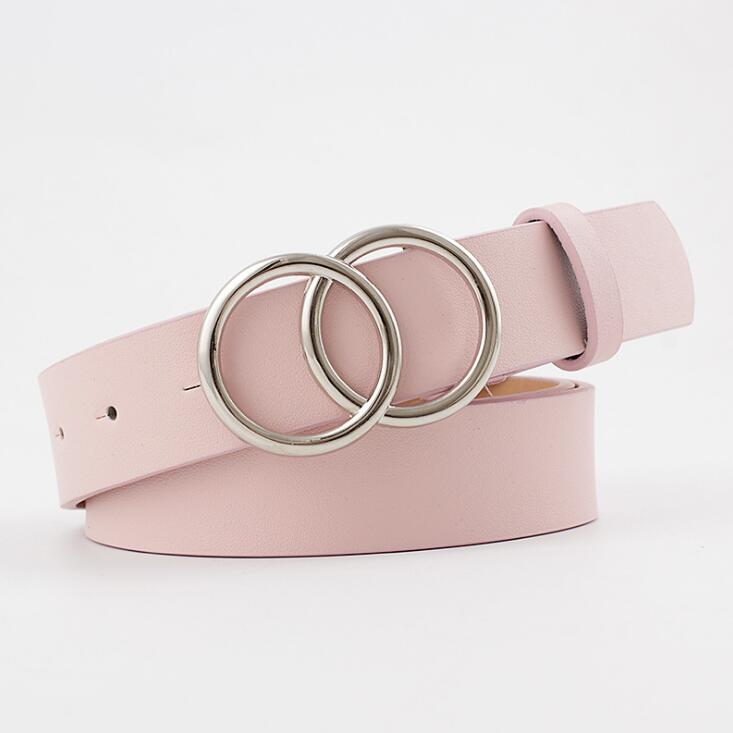 Beltona - Damen-Ledergürtel mit O-Ring-Schnalle