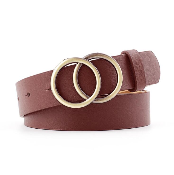 Beltona - Damen-Ledergürtel mit O-Ring-Schnalle