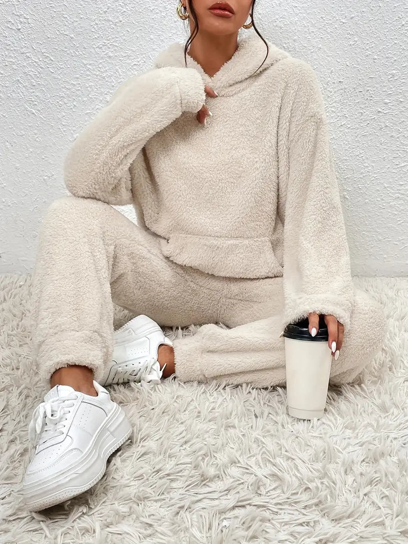 WW | Damen Fleece Teddy Zweiteiliges Set