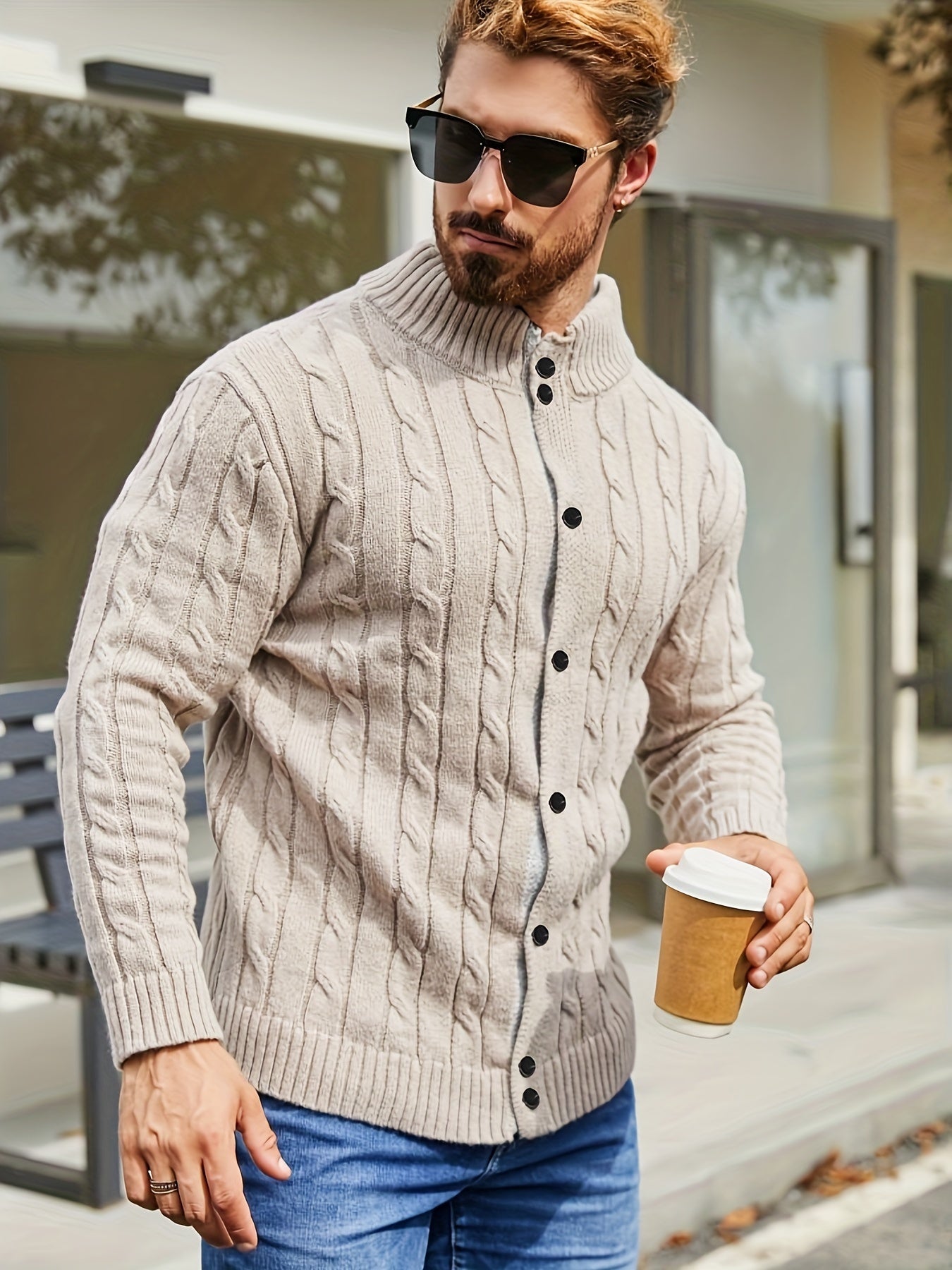 WW | Casual Men's Cardigan with Buttons