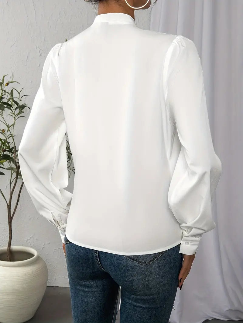 WW Blouse | Elegantes langärmeliges Top/Bluse für Frauen