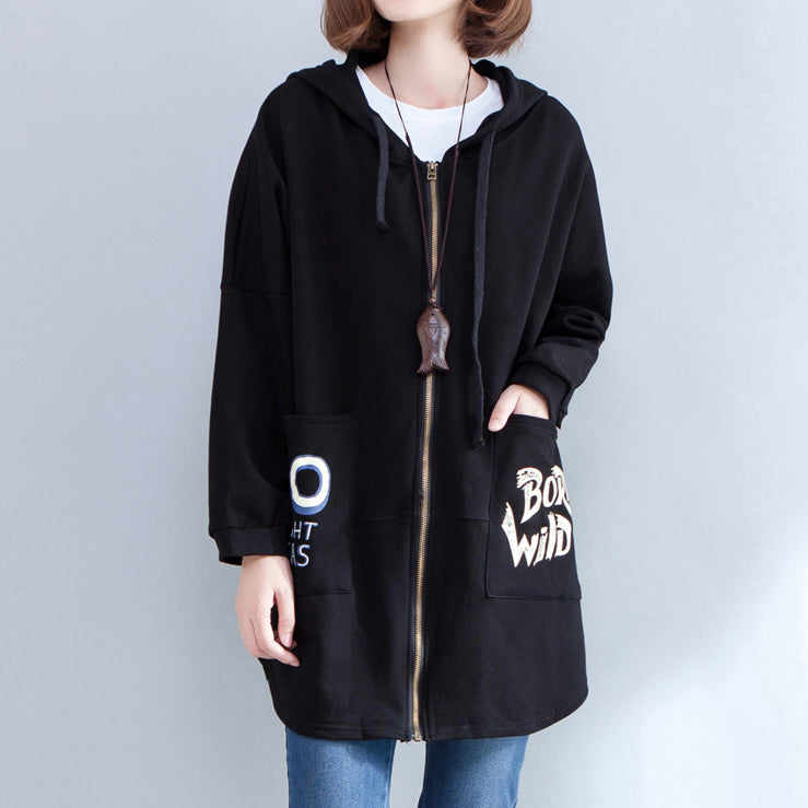 WW | Autumn Hooded Cotton Coats Plus Size Casual Zipper Cardigans Outerwear
