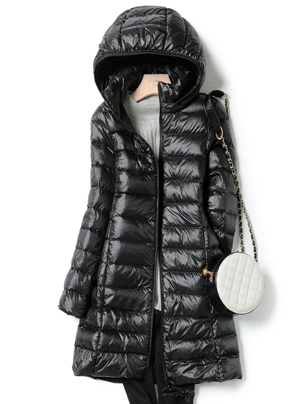 WW | Long Down Jacket Pleasantly Warm & Stylish