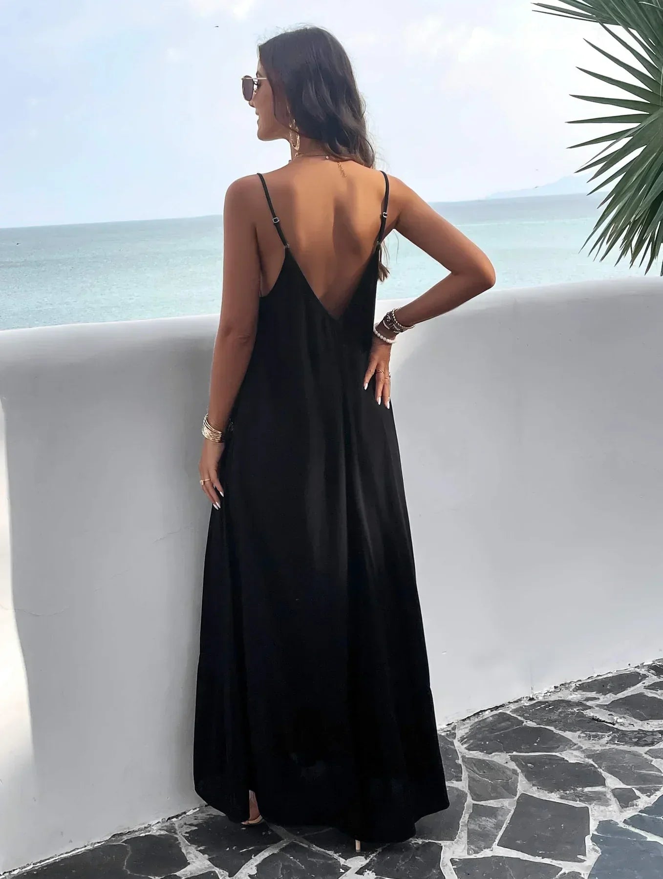 Rosenda – Maxikleid mit Taschen und Olivendesign