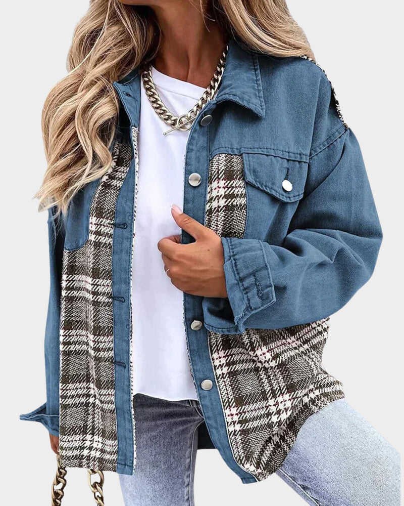 WW | Modische Weinlese Denim Damenjacke