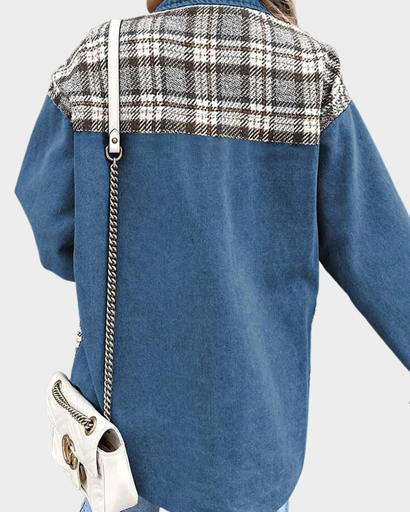 WW | Retro Jeansjacke für Damen - Modische Jeansstoffjacke