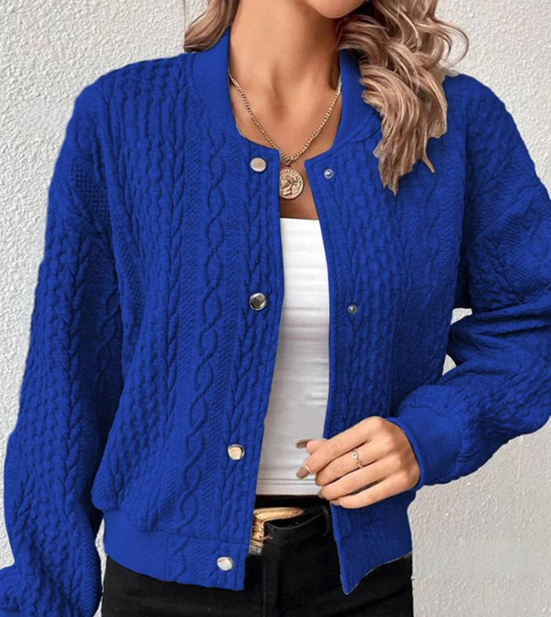 WW | Jacquard Stehkragen Freizeitjacke