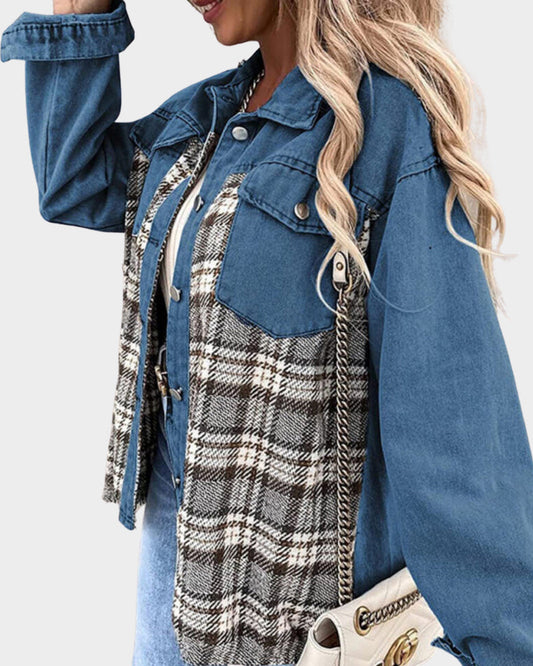 WW | Modische Weinlese Denim Damenjacke