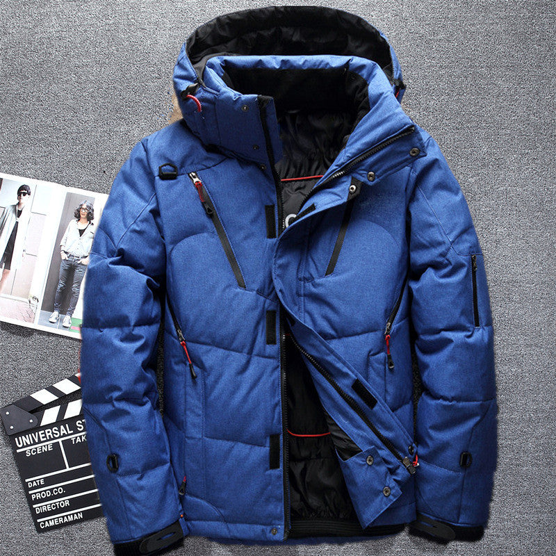 WW | Men's Winter Jacket with Hood and Stylish Zipper Pocket Design