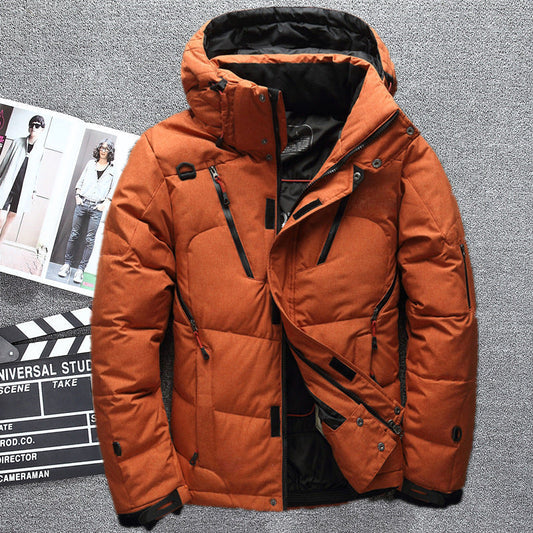WW | Men's Winter Jacket with Hood and Stylish Zipper Pocket Design