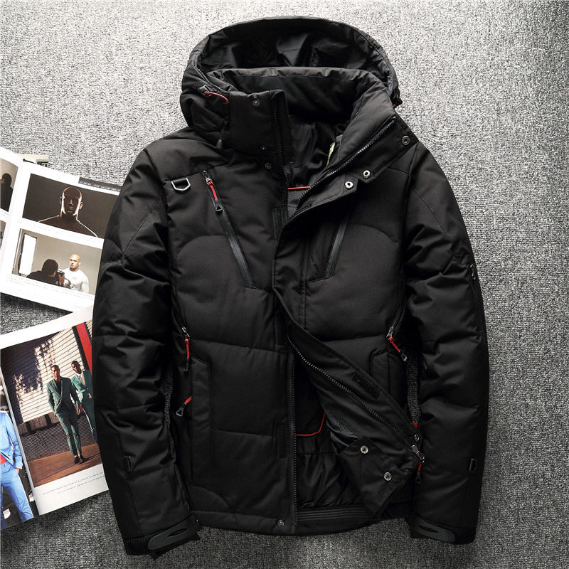 WW | Men's Winter Jacket with Hood and Stylish Zipper Pocket Design