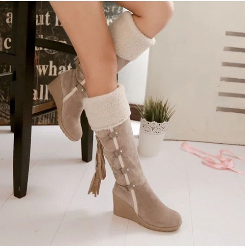 WW | Women's Boots Fur Tip Pixie Plum