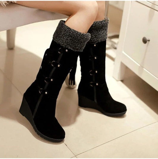 WW | Damenstiefel Pelzspitze Pixie Pflaume
