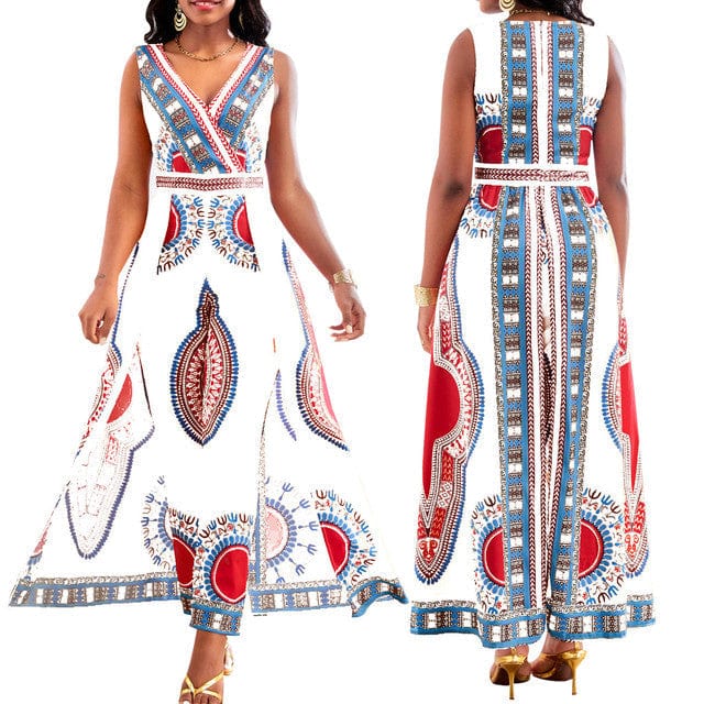 BRIA - Dashiki style African print jumpsuit