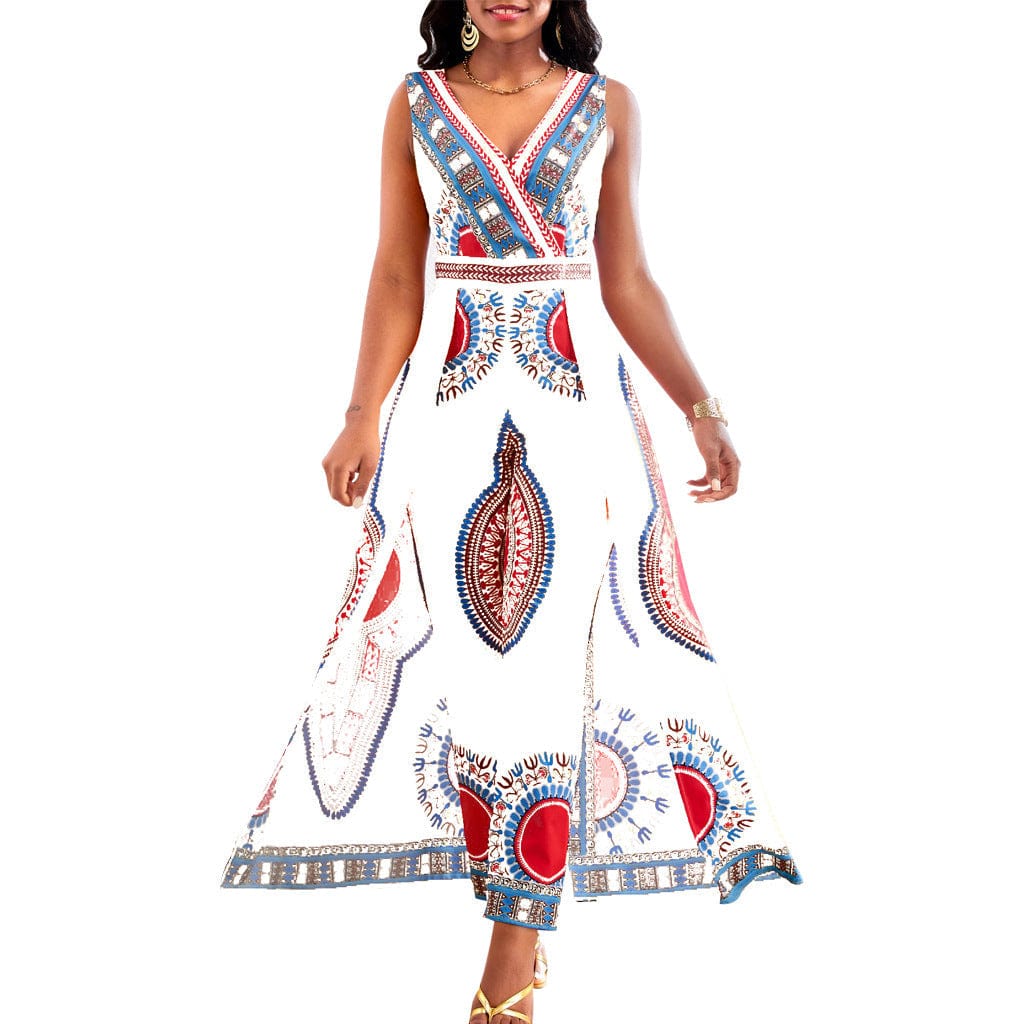 BRIA - Dashiki style African print jumpsuit