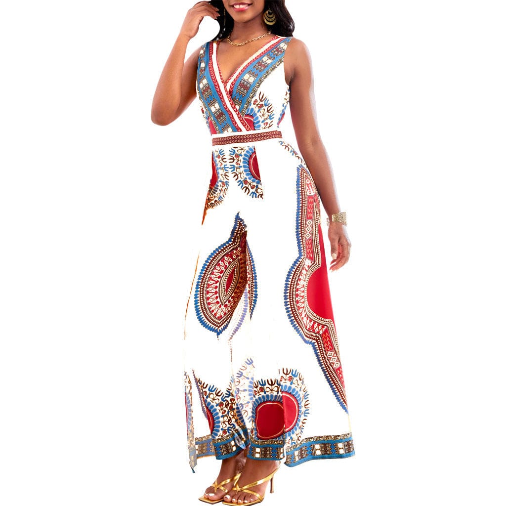 BRIA - Dashiki style African print jumpsuit