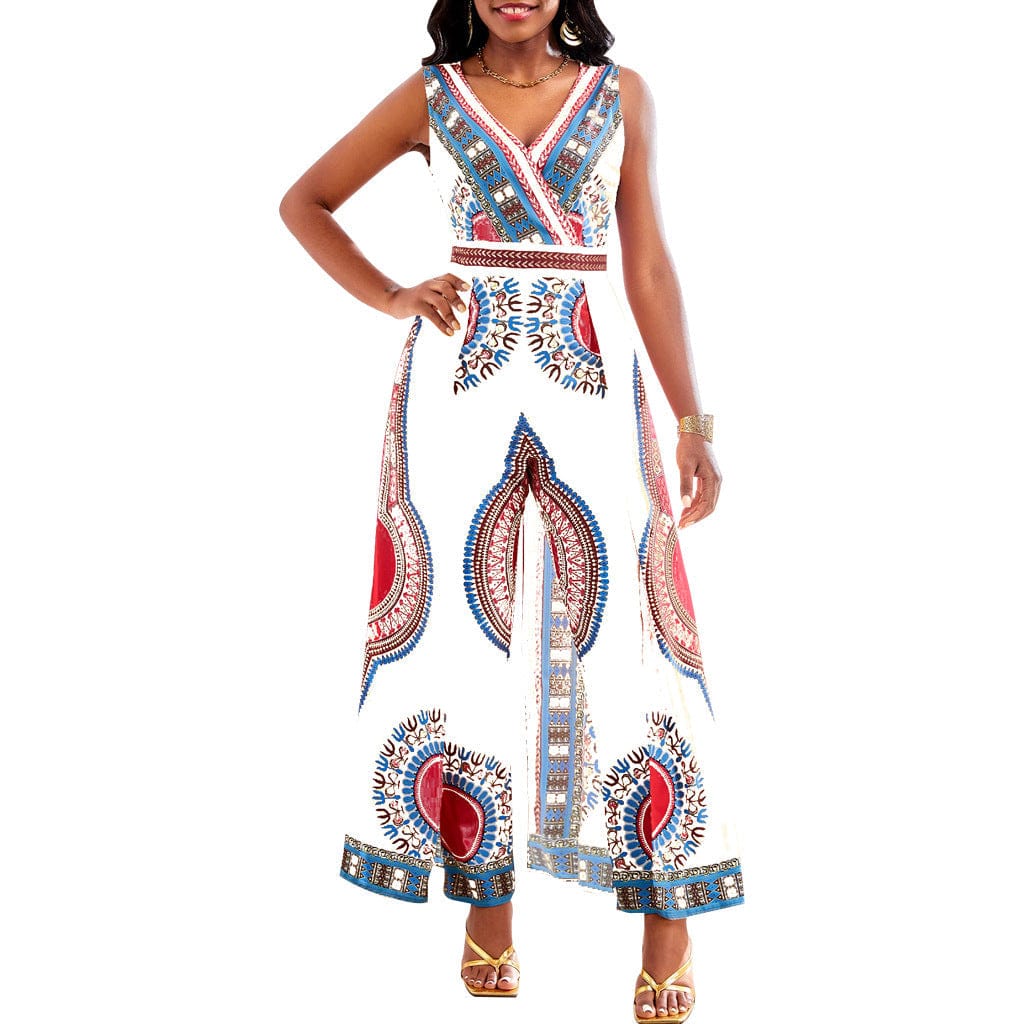 BRIA - Dashiki style African print jumpsuit