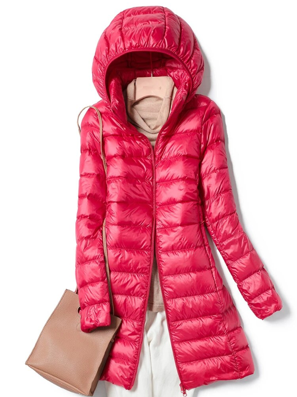 WW | Long Down Jacket Pleasantly Warm & Stylish