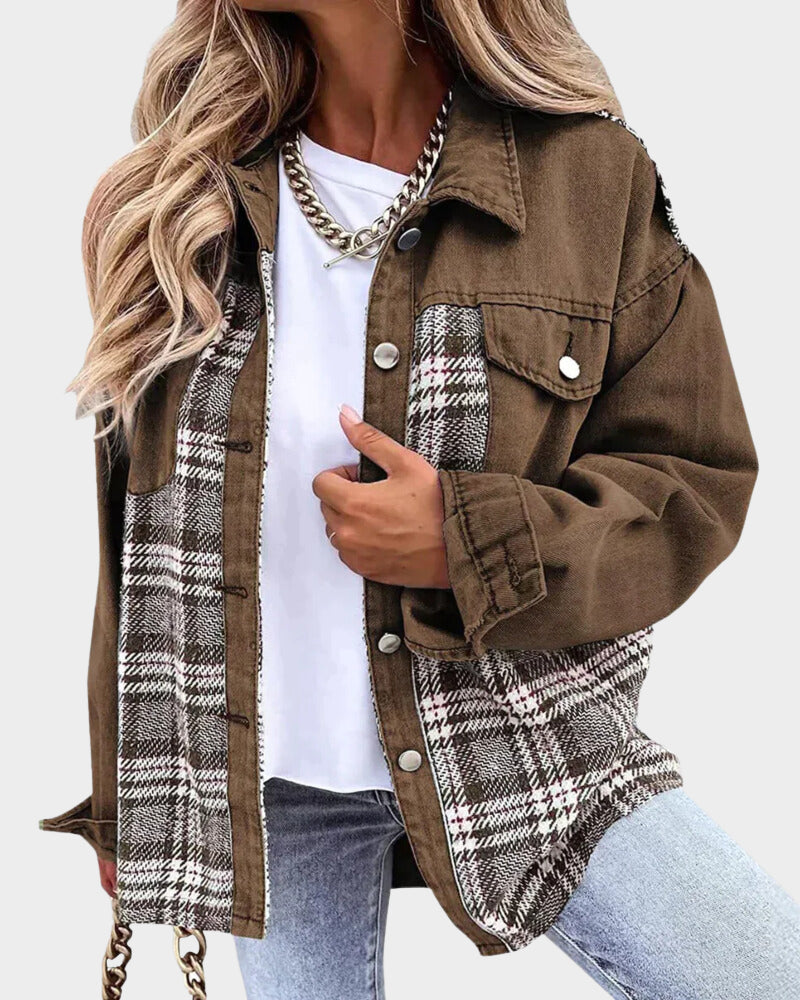 WW | Modische Weinlese Denim Damenjacke