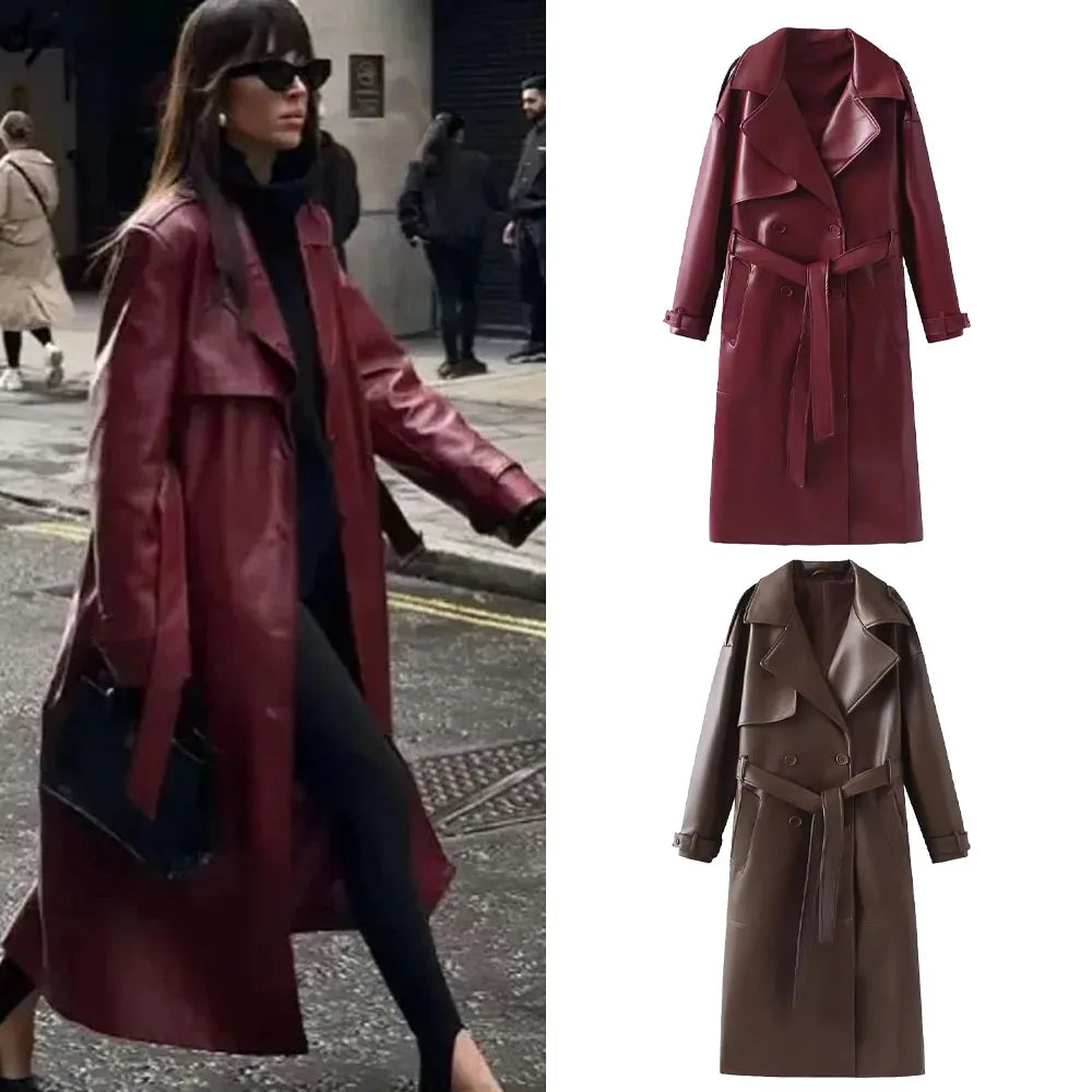 WW | Made from burgundy faux leather