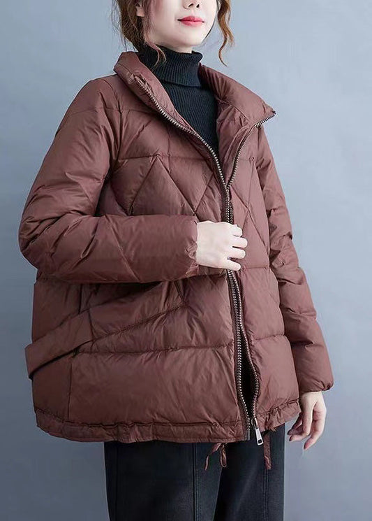 WW | Taschen Patchwork Feine Baumwolle Gefütterte Mäntel Mit Reißverschluss Winter