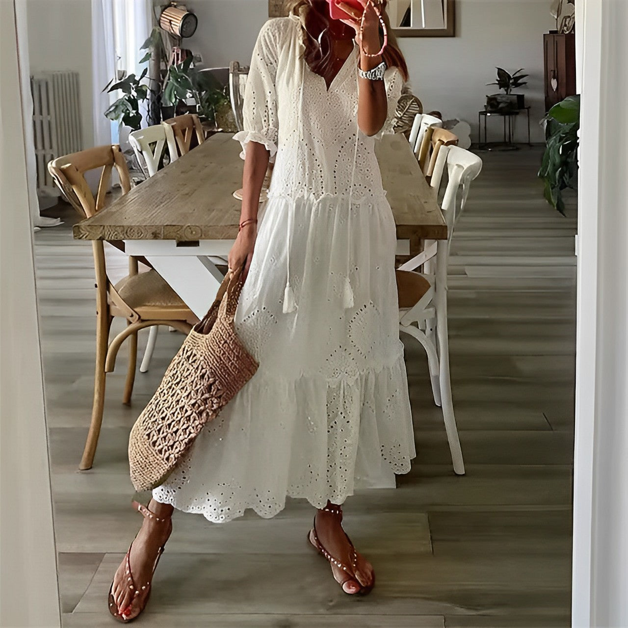 WW | Stylisches weißes Sommerkleid