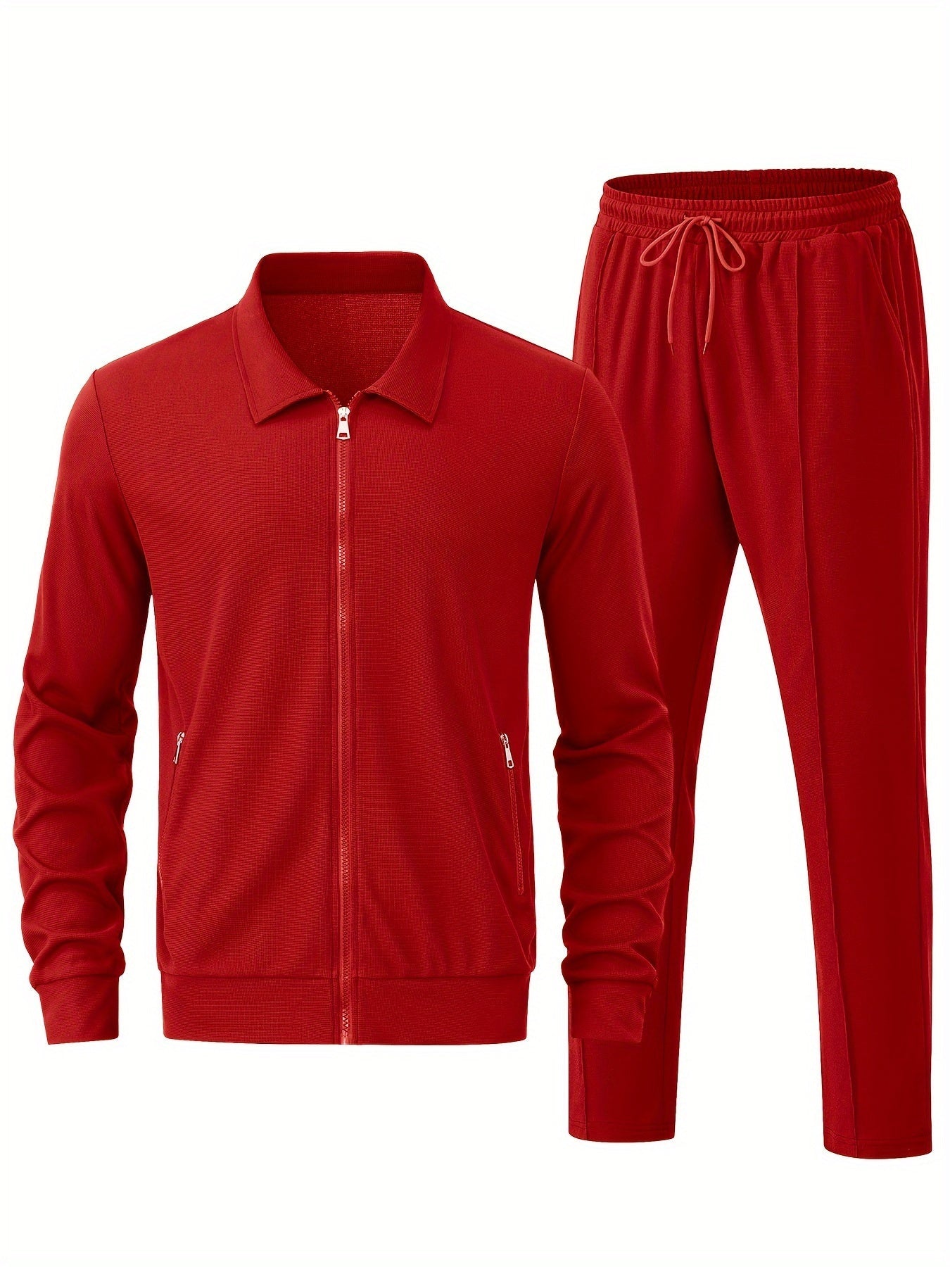 WW | Men's Casual Zip Tracksuit & Joggers - Perfect for Outdoor Activities