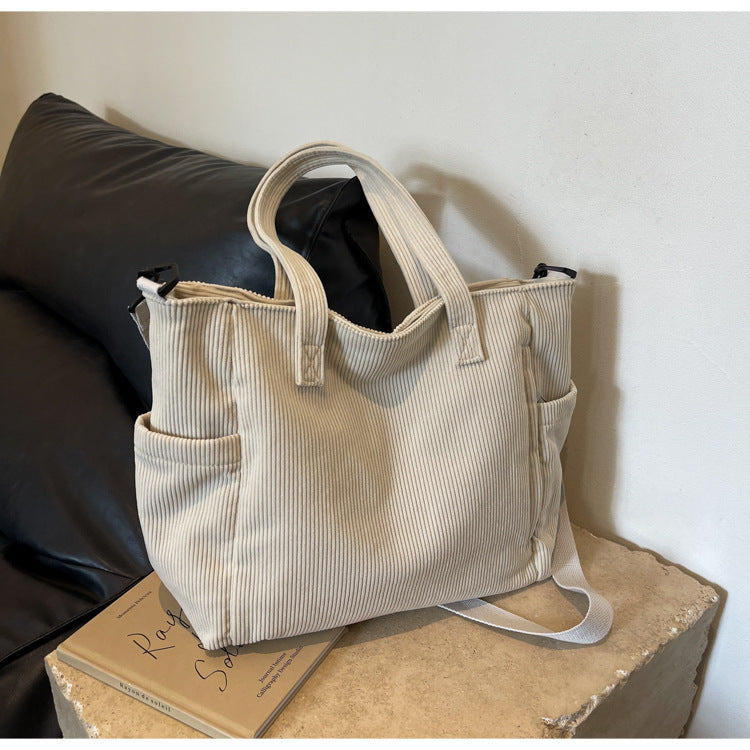 WW | Student Tote Corduroy Bag