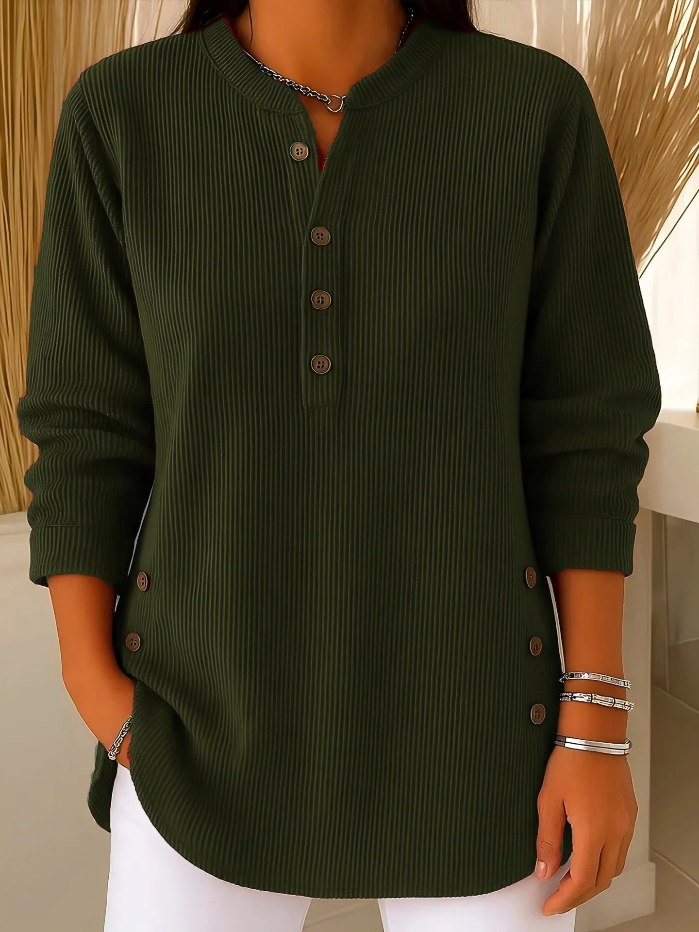 WW | Cozy Pullover with Chic Button Detail