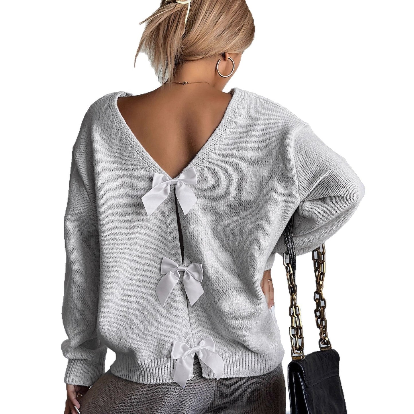 WW | Women's Sweater with Back Cut-Out